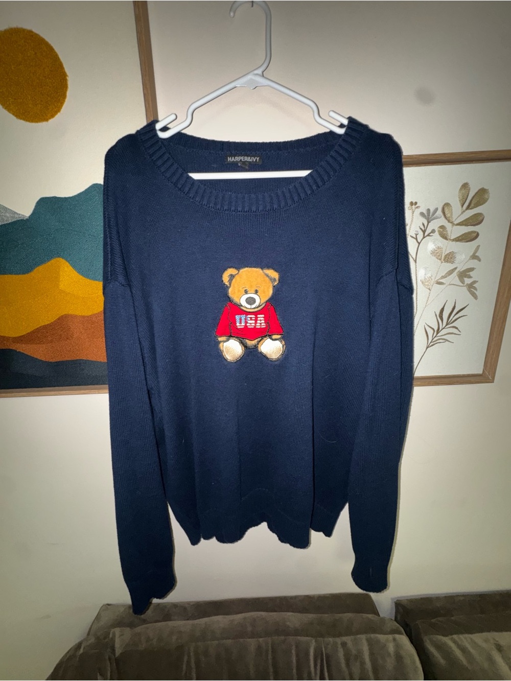 Harper Navy Crewneck Sweater